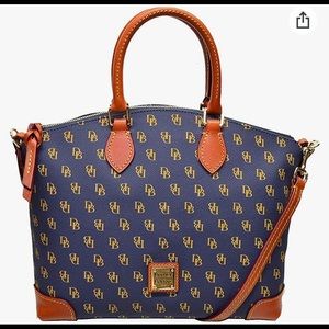 Dooney & Bourke Gretta Signature Satchel Shoulder Bag EUC